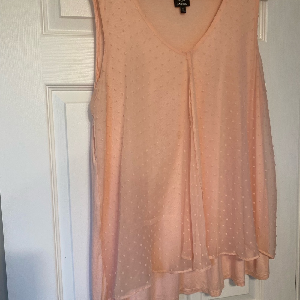 Bobeau Light Pink Sleeveless Blouse